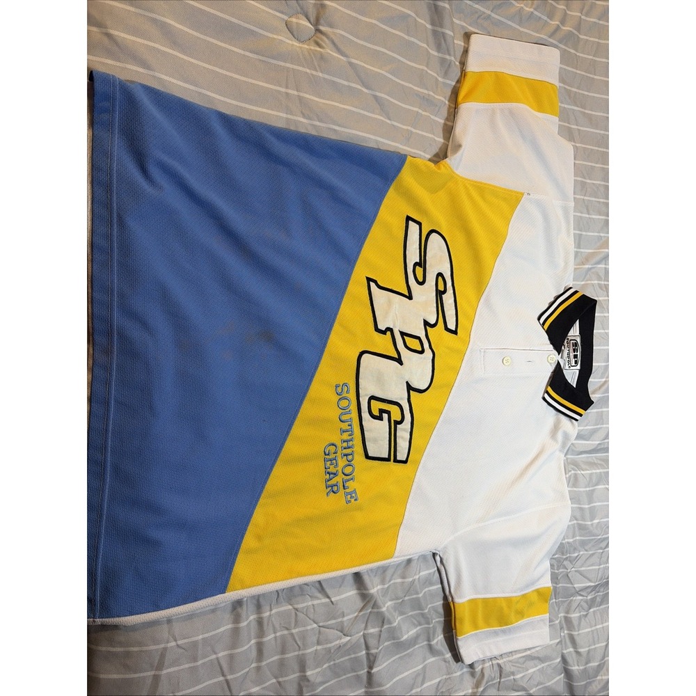 Vtg Southpole Sporting Gear SPG Colorblock Polo Shirt Sz. L Baggy Y2K Hip Retro